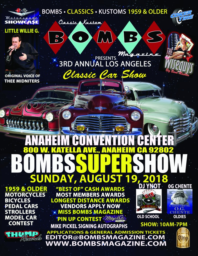 2018 Bombs Magazine Classic Car Show
